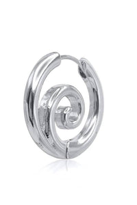 MINAS SCRIBBLE HOOP EARRINGS: SILVER - The Mercantile London