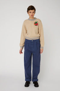 Stella Nova Soft Powder Apple Embroidered Wool Jumper - The Mercantile London