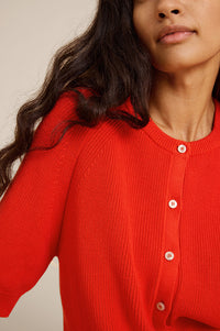 SibinLinnebjerg Tilda Red Orange Cardigan - The Mercantile London