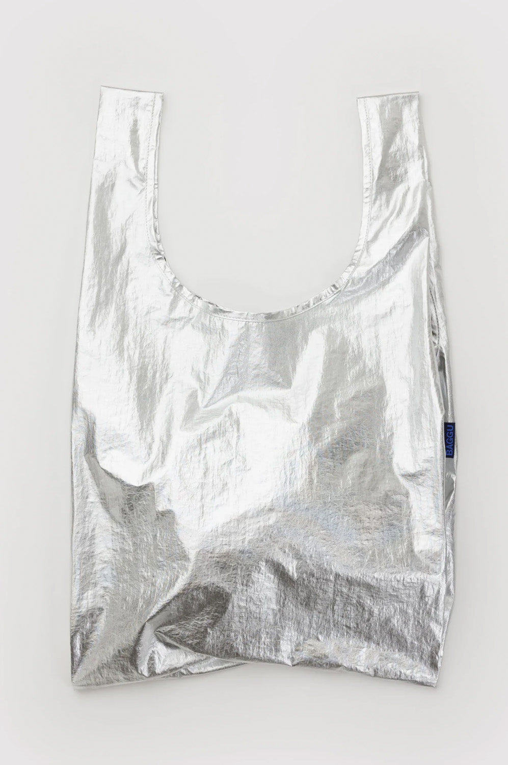 Baggu Standard Reusable Silver Metallic Bag - The Mercantile London