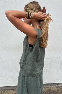 Linen & More Khaki Top