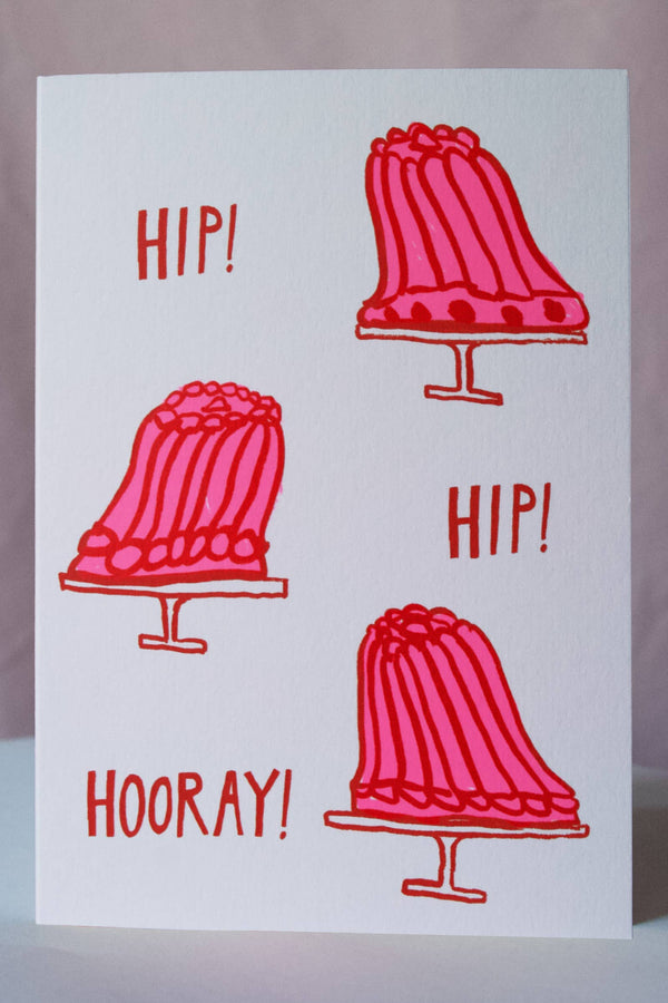 Hot Pink Press Hip Hip Hooray Jelly Greetings Card