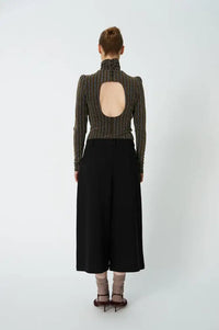 Stella Nova Striped Lurex Gold & Silver Shimmer Top