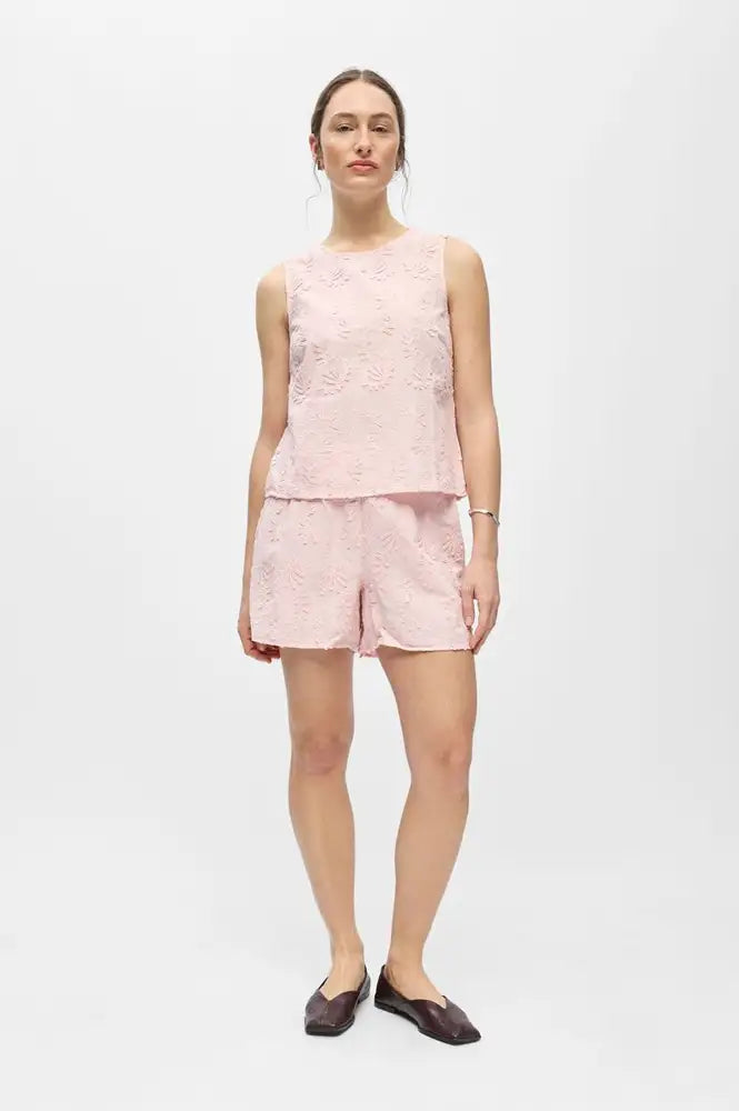 Object Mya Pale Lilac Embroidered Top - The Mercantile London