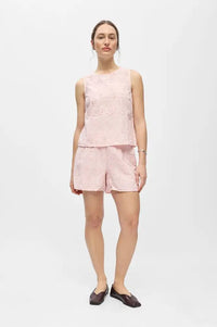 Object Mya Pale Lilac Embroidered Top - The Mercantile London