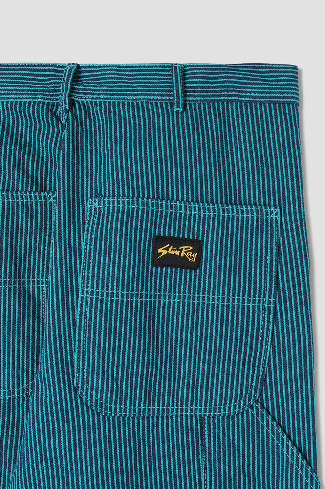 Stan Ray Blue & Teal Hickory Big Job Painter Trousers - The Mercantile London