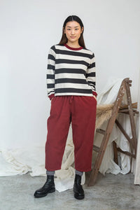 Beaumont Organic Cedar Burgundy Corduroy Trousers - The Mercantile London