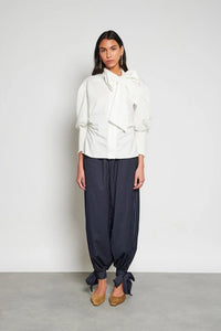 Ghospell Vittoria White Bow Blouse