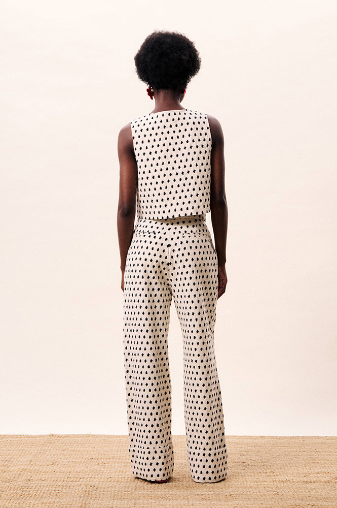 FRNCH Nautilus Dotted Vest Top - The Mercantile London