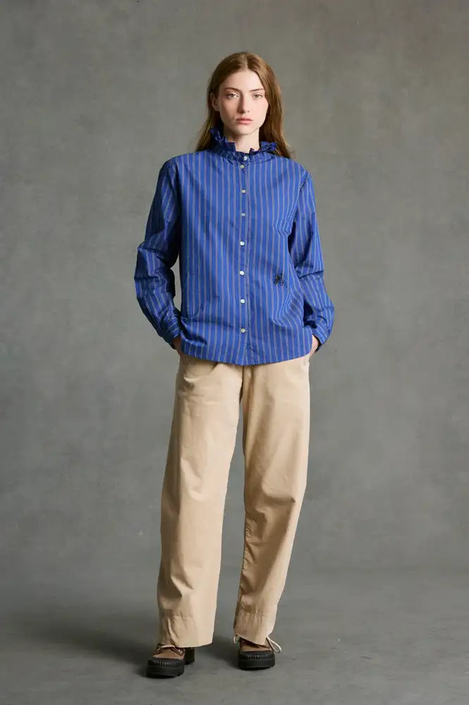 Hod Cleo Indigo Stripe Blouse