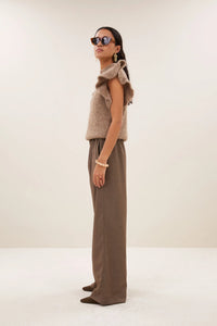 By-Bar Fossy Spencer Biscuit Melee Sleeveless Knit