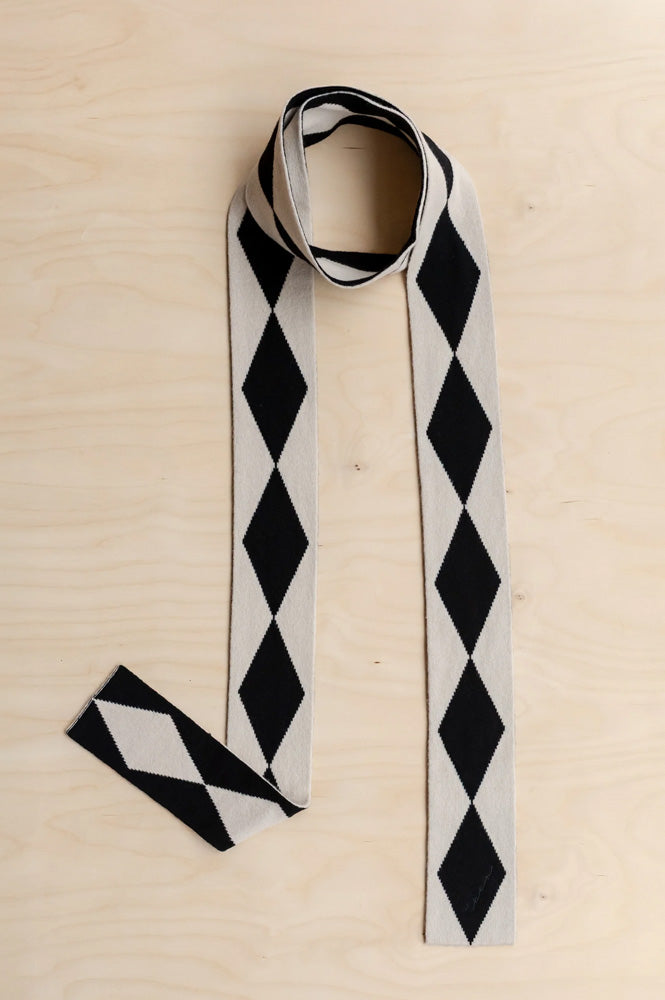 TBCo Black Harlequin Skinny Scarf
