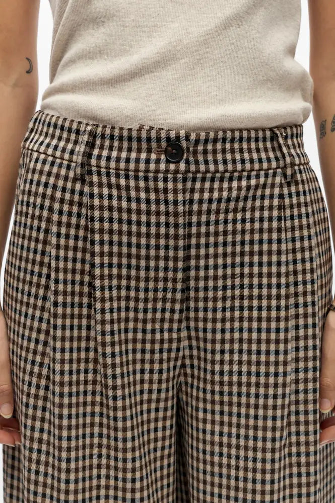 Object Senna Hummus Check Barrel Leg Trousers