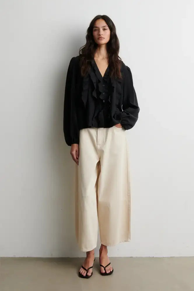 Second Female Reece Egret Cropped Jeans