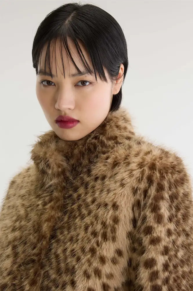Bellerose Enjoy Faux-Fur Leopard Print A Jacket