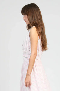 An'ge Salyta Coral Striped Top - The Mercantile London