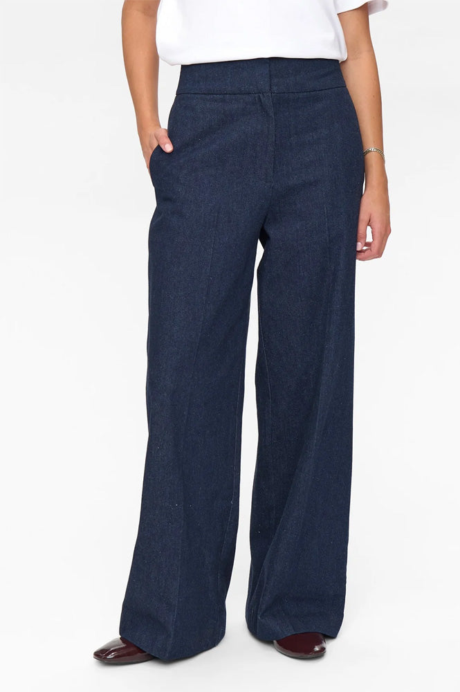 Numph Bussy Dark Denim Trousers - The Mercantile London