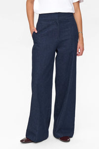 Numph Bussy Dark Denim Trousers - The Mercantile London