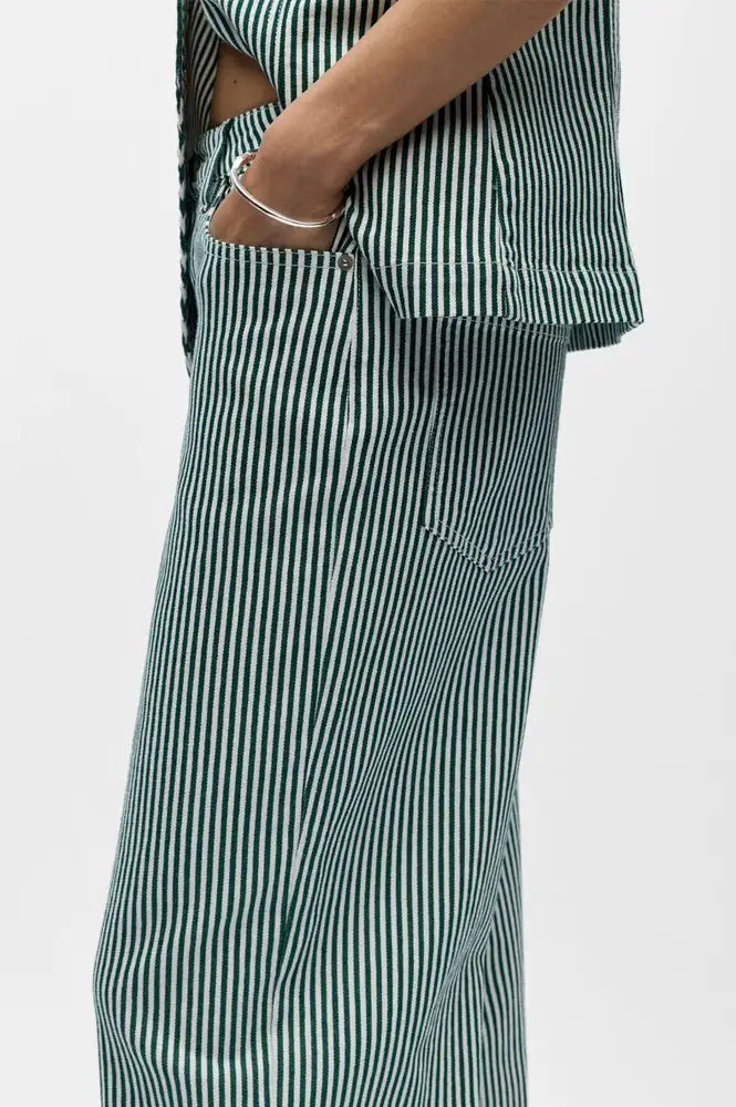 Object Sanni Botanical Striped Jeans - The Mercantile London