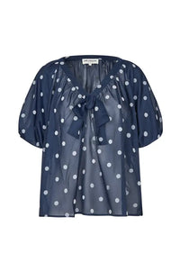 Lolly's Laundry Pine Navy Polka Dot Blouse - The Mercantile London