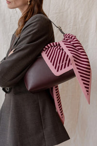 TBCo Pink Stripe Triangle Scarf