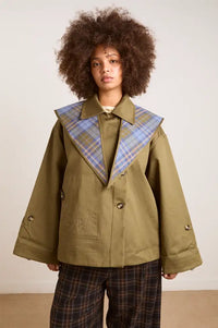 Damson Madder Jerry Olive Reversible Trench Coat