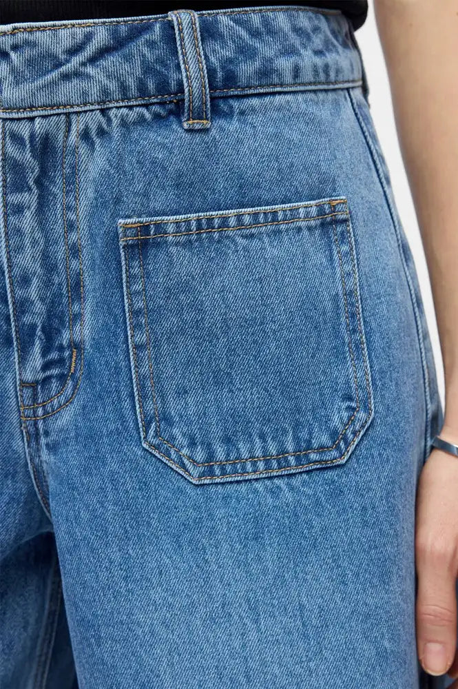Object Fulla Blue Denim Culottes - The Mercantile London