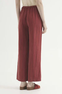 Nice Things Terracotta Striped Trousers - The Mercantile London