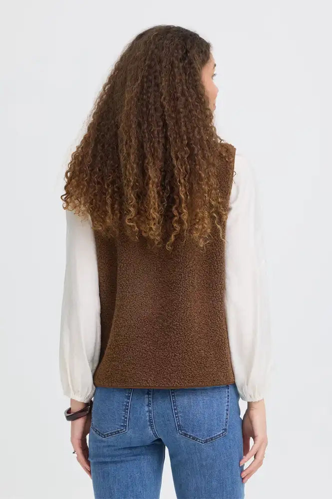 Fransa Gwynne Rain Drum Brown Waistcoat