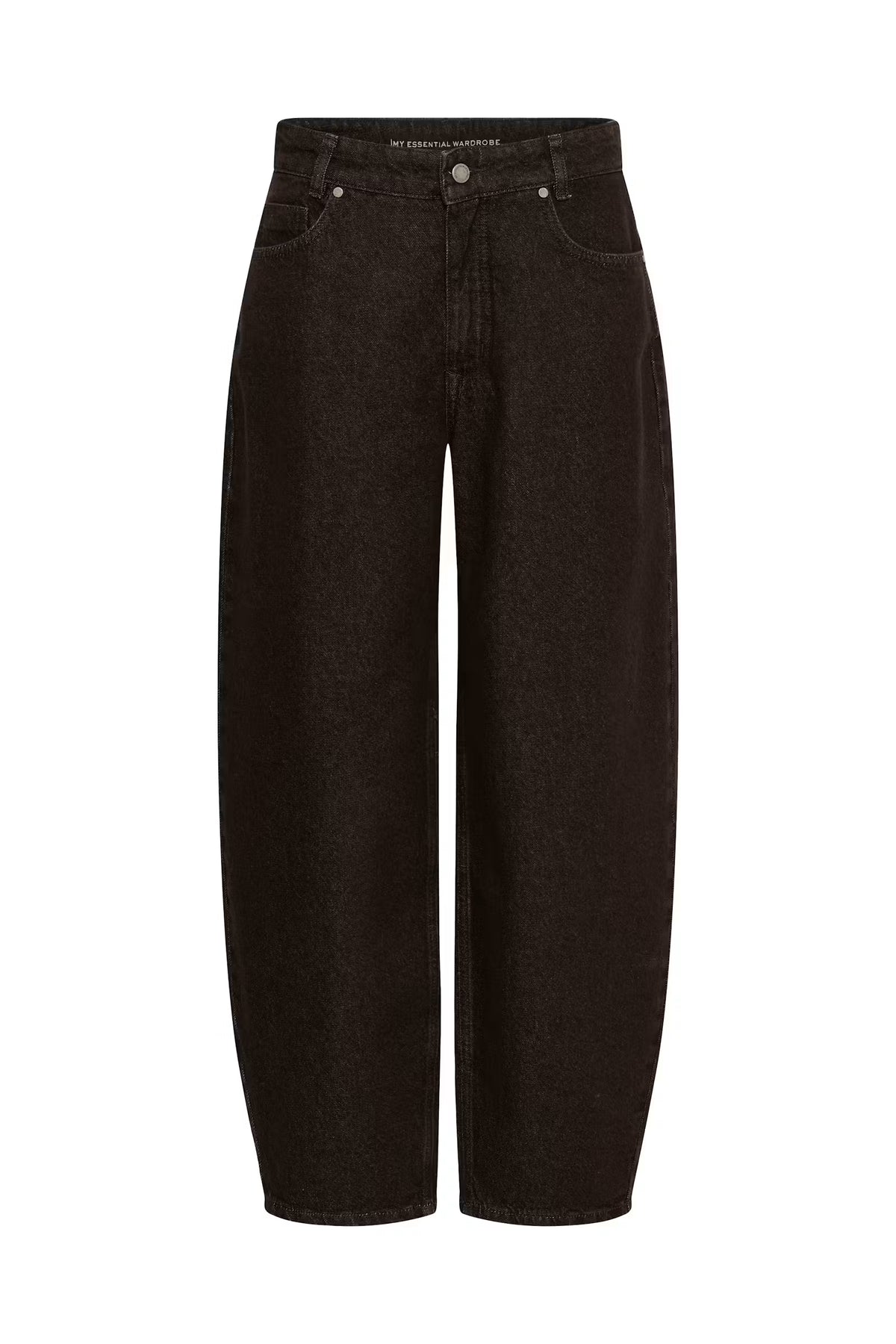 My Essential Wardrobe Lance Dark Brown Barrel Jean