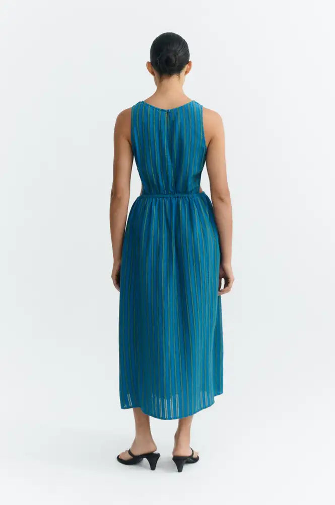 Thinking Mu Kin Windsor Stripes Dress - The Mercantile London