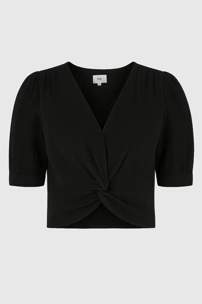 An'ge Sadouma Black Twisted Top - The Mercantile London
