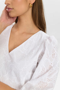 Numph Hensley Bright White Dress - The Mercantile London