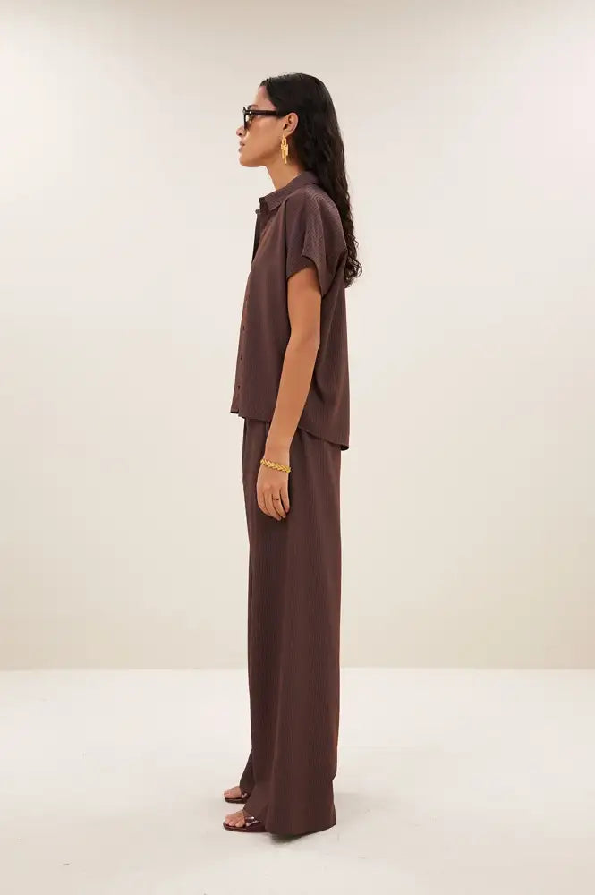 By-Bar Barley Tannin Stripe Blouse