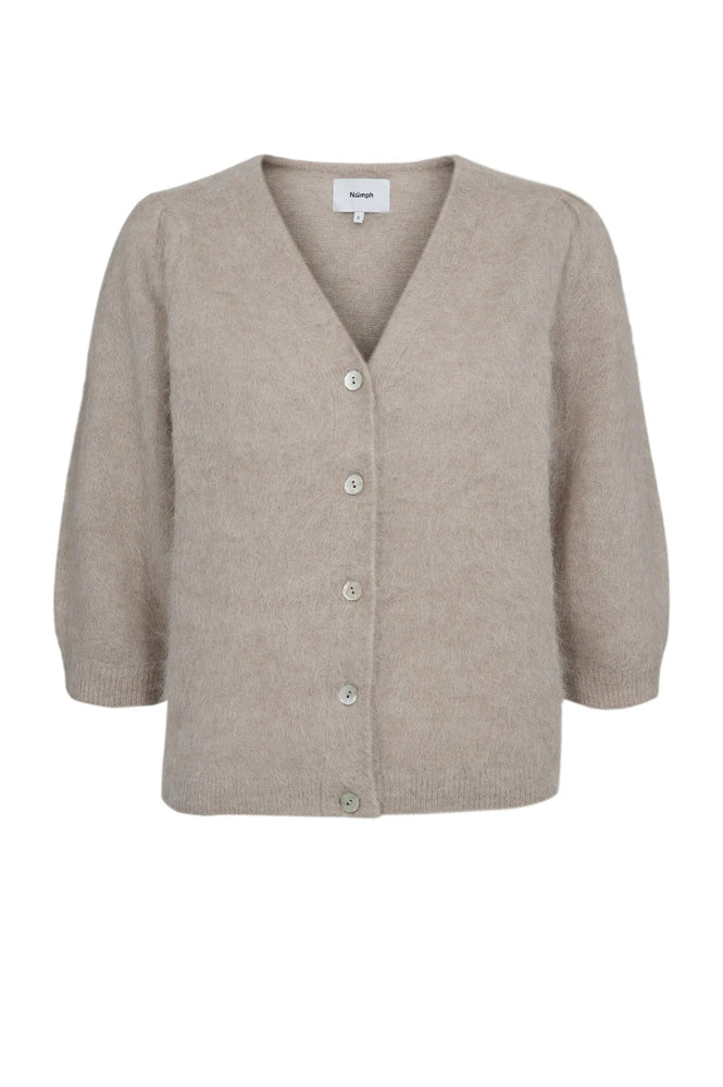 Numph Suri Brushed Chateau Grey Cardigan - The Mercantile London