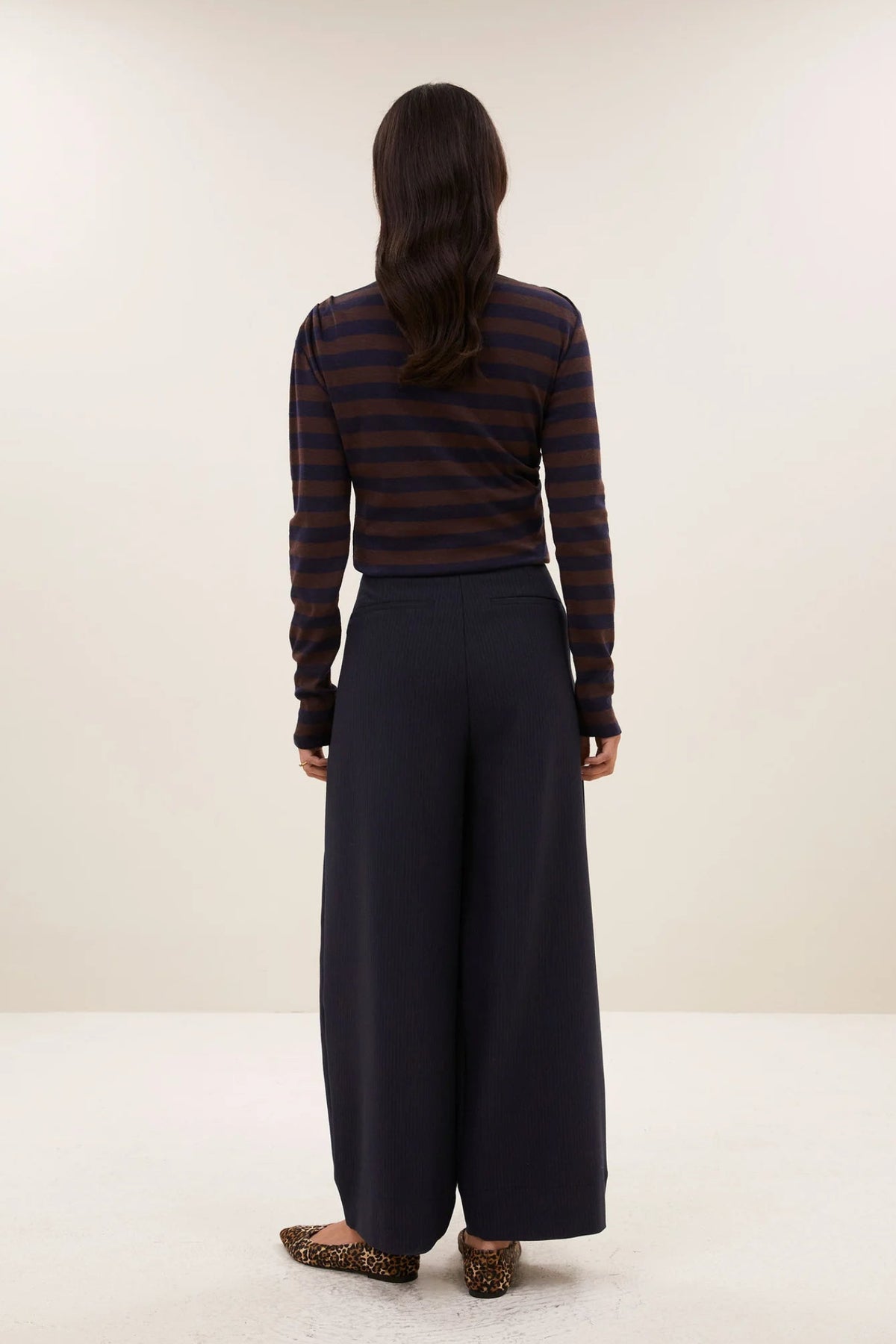 By-Bar Leya Coffee Bean Big Stripe Top