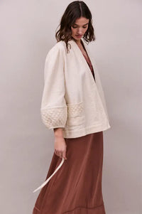 Faune Deia Oyster & Gold Jacket - The Mercantile London