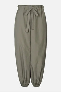 Rabens Saloner Iridi Asphalt Gathered Poplin Trousers - The Mercantile London