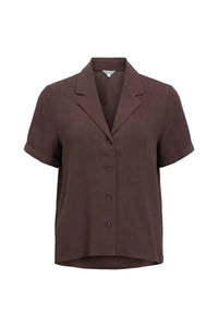 Object Sanne Seal Brown Shirt - The Mercantile London