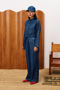 FRNCH Calmlie Navy Blue Jumpsuit - The Mercantile London