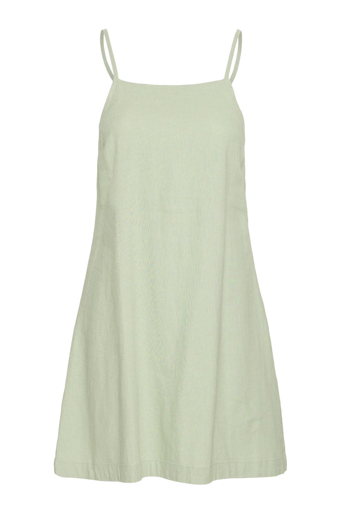 ICHI Linno Sage Mini Dress - The Mercantile London