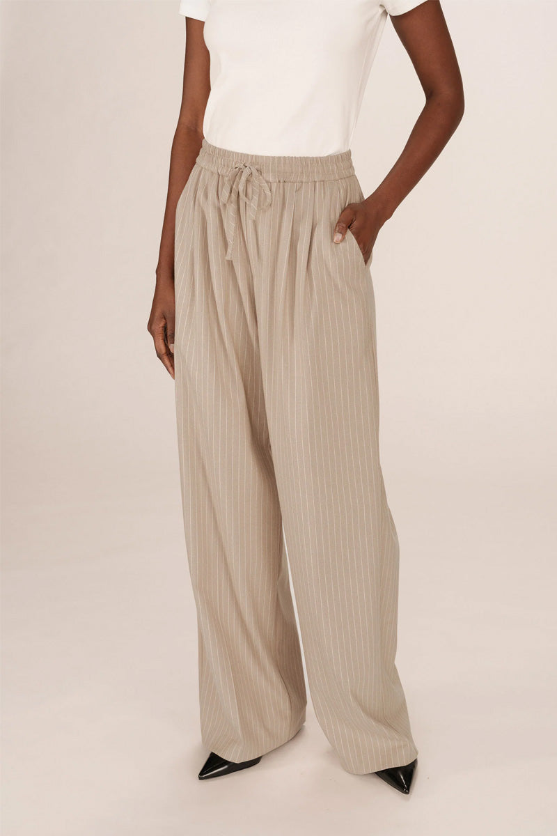 Grace & Mila Stay Grey Beige Trousers - The Mercantile London