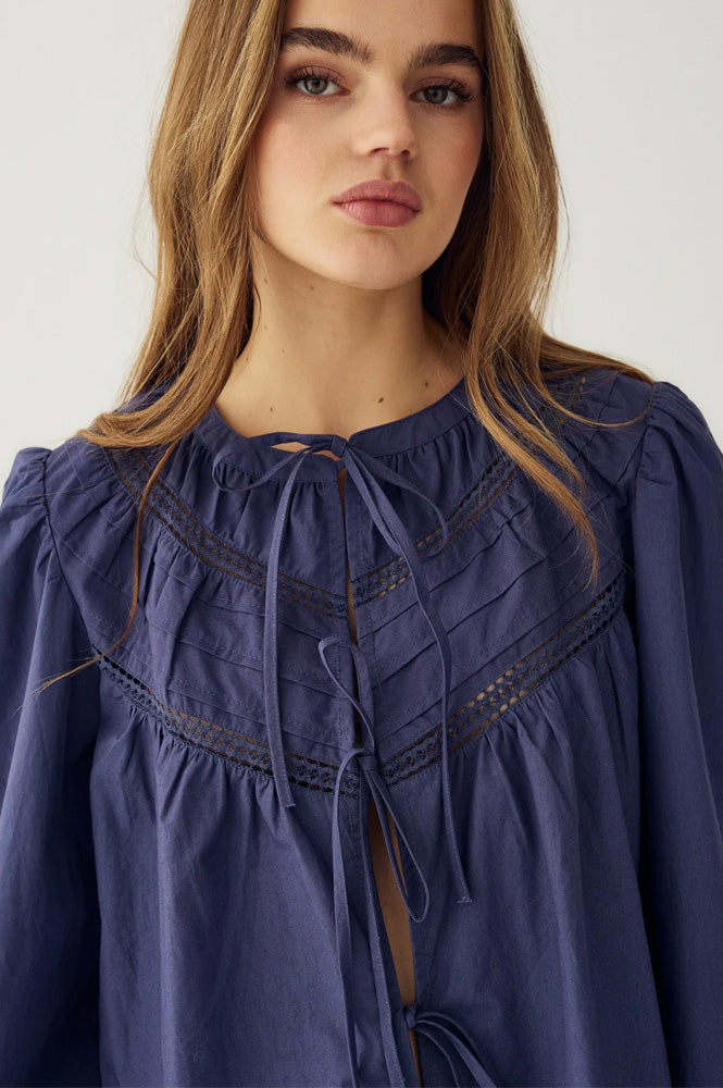 Noella Marceline Dusty Blue Blouse – The Mercantile London