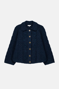 Louise Misha Khellane Marine Blue Cardigan - The Mercantile London