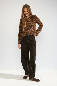 Numph Riette Tigers Eye Leopard Jumper