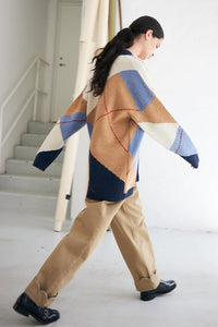 Stella Nova Blue Sea Oversized Check Cardigan - The Mercantile London