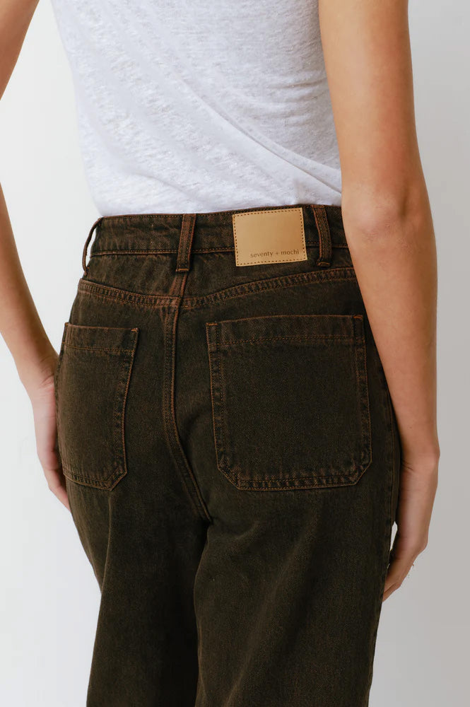 Seventy + Mochi Bo Cacao Barrel Leg Jeans - The Mercantile London