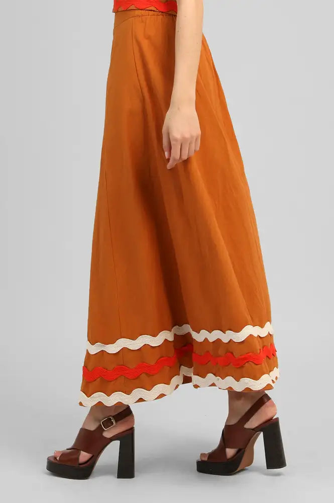 An'ge Roline Gold Ric Rac Skirt