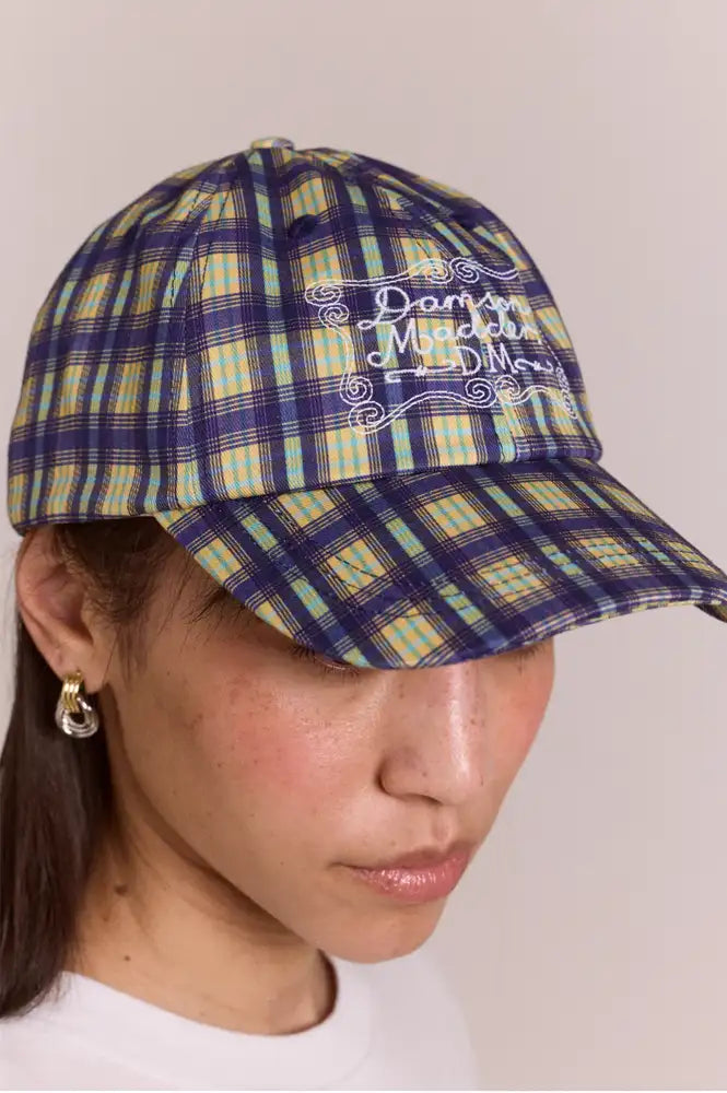 Damson Madder Tomboy Check Cap - The Mercantile London
