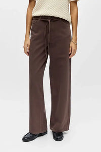 Object Rosie Seal Brown Tie Waist Jeans